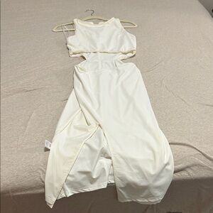 Superdown Ivory Cutout Maxi Dress